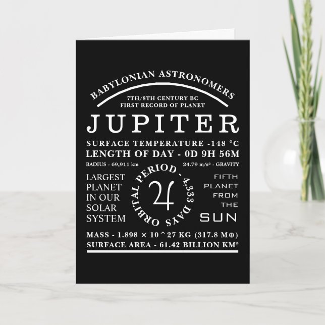 Planet Jupiter Detailed Symbol Astronomy Card (Front)
