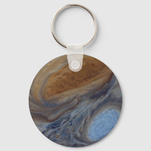 Planet Jupiter Great Red Spot Keychain