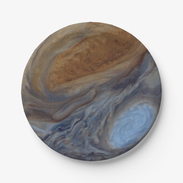 Planet Jupiter Great Red Spot Paper Plates (Front)