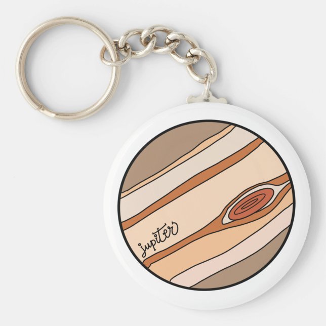 Planet Jupiter of the Solar System Keychain (Front)