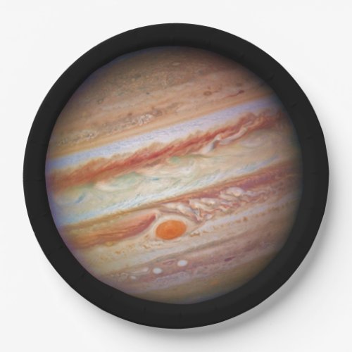 PLANET JUPITER  red spot head on solar system  Paper Plates