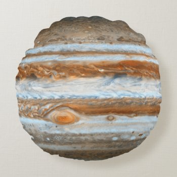 Planet Jupiter Round Pillow by sc0001 at Zazzle