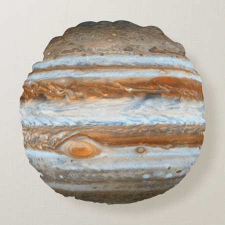 Planet Jupiter Round Pillow