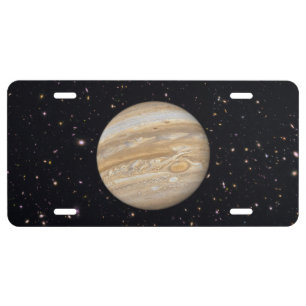 Planet Jupiter Starry Sky License Plate