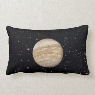 Planet Jupiter Starry Sky Lumbar Throw Pillow