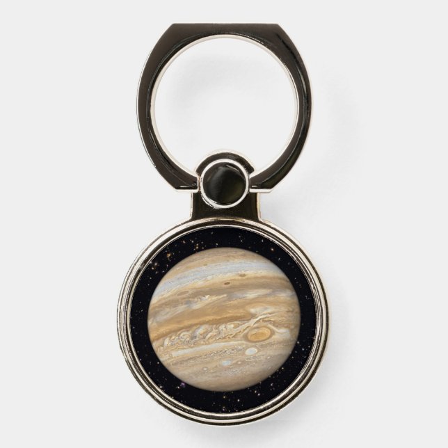 Planet Jupiter Starry Sky Phone Ring Stand (Front)