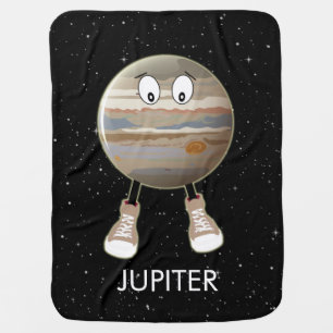 Planet Jupiter & Stars Baby Blanket