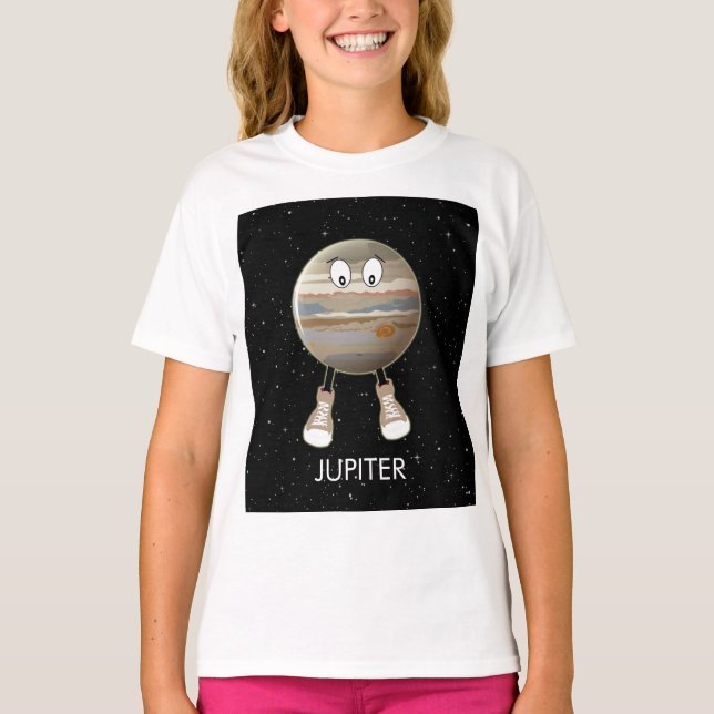 Planet Jupiter & Stars T-Shirt (Front)