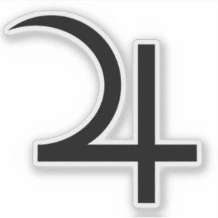 Planet Jupiter Symbol (black) Sticker