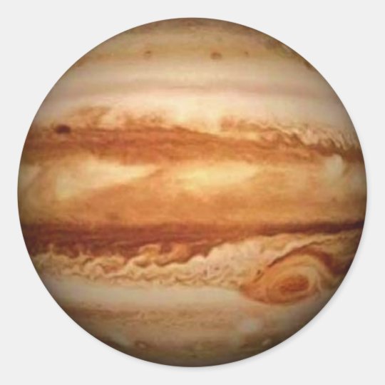 Planet Jupiter V3 Solar System Classic Round Sticker