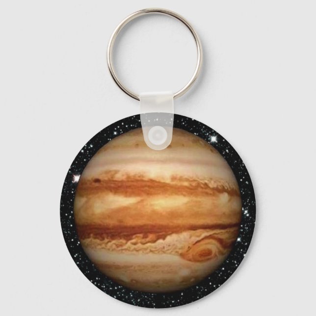 PLANET JUPITER v.3 star background (solar system) Keychain (Front)