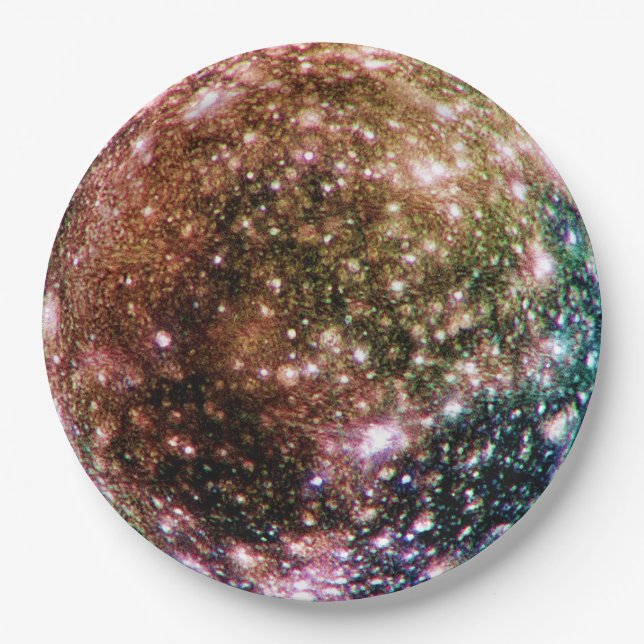 PLANET JUPITER'S MOON - CALLISTO.png Paper Plates (Front)