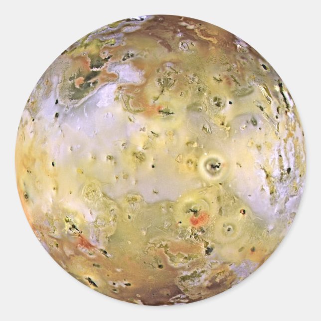 PLANET JUPITER'S MOON IO (solar system) ~ Classic Round Sticker (Front)