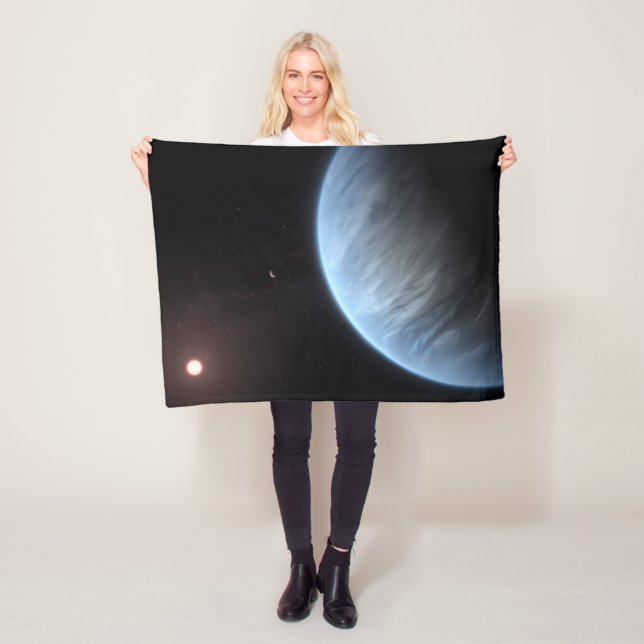 Planet K2-18b, Host Star And Accompanying Planet. Fleece Blanket (In Situ)