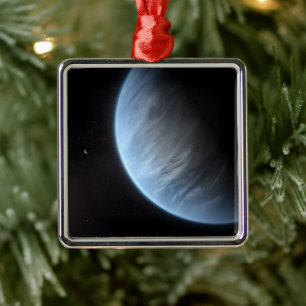 Planet K2-18b, Host Star And Accompanying Planet. Metal Ornament
