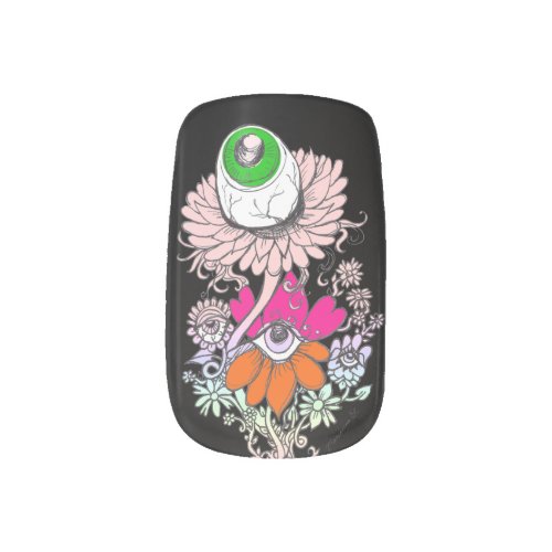 Planet M13 Alien Floral Eyeball Flowers Minx Nail Art