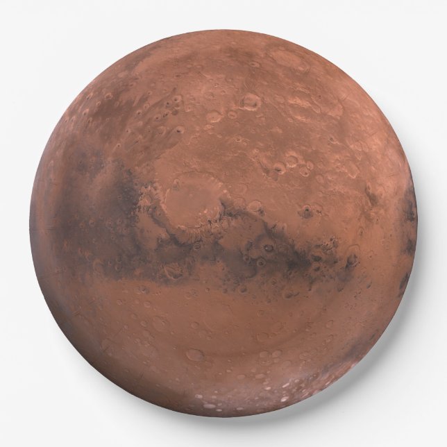 Planet Mars Astronomy Disposable Paper Plates (Front)