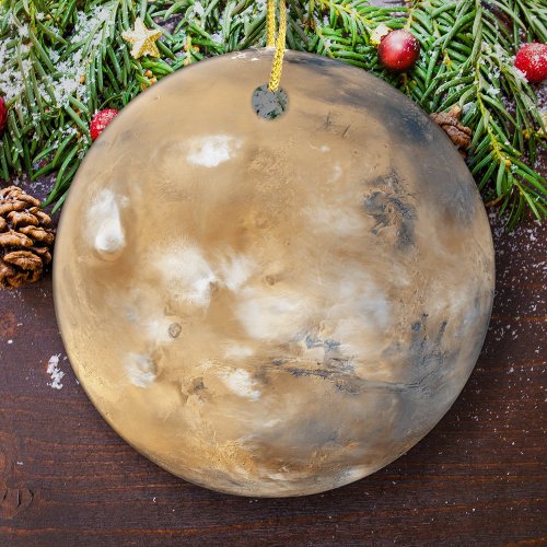 Planet Mars Christmas Tree Ceramic Ornament