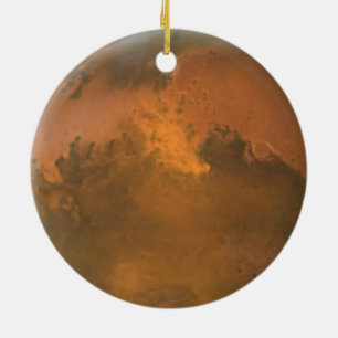 Planet Mars Full Orange View Circle Ornament