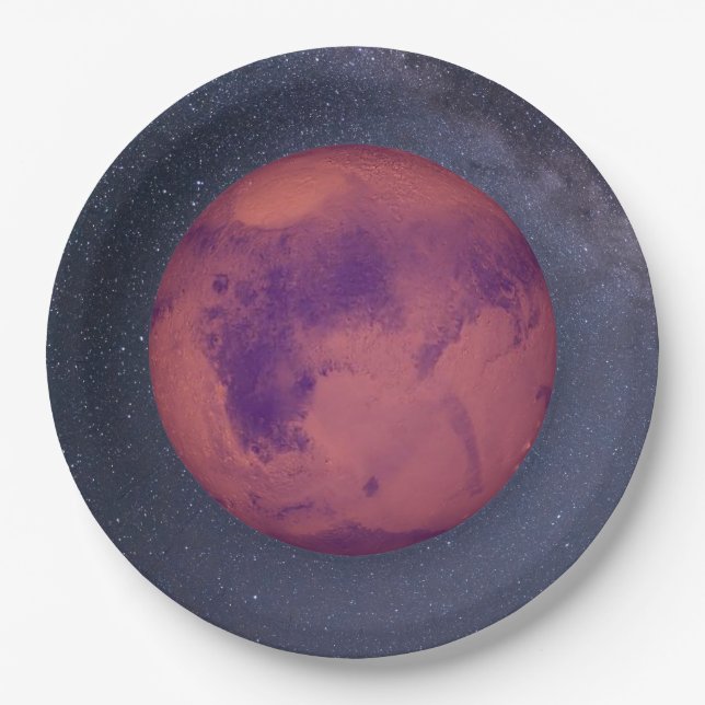 Planet Mars Paper Plates (Front)