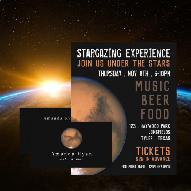 Planet Mars, Planetarium Event Advertising Flyer (Creator Uploaded)