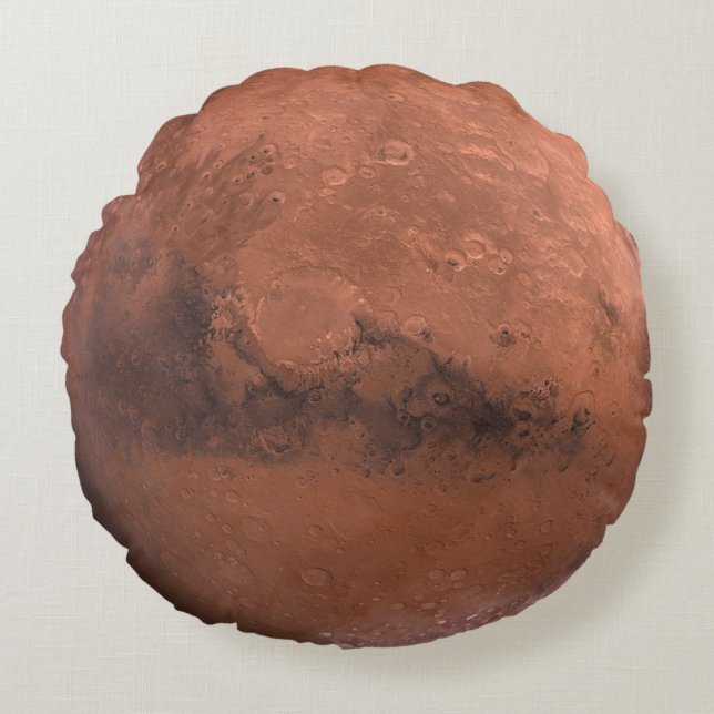 Planet Mars Round Pillow (Front)