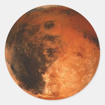 Planet Mars (solar System) ~ Classic Round Sticker by TheWhippingPost at Zazzle