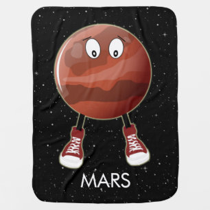 Planet Mars & Stars Baby Blanket