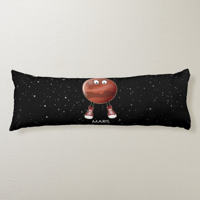 Planet Mars & Stars  Body Pillow (Front)