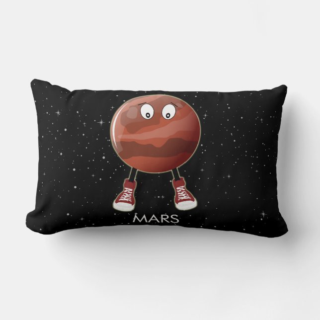 Planet Mars & Stars Lumbar Pillow (Front)