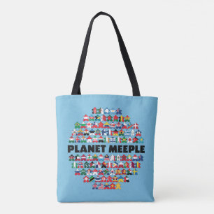 Planet Meeple, Black Text Tote Bag