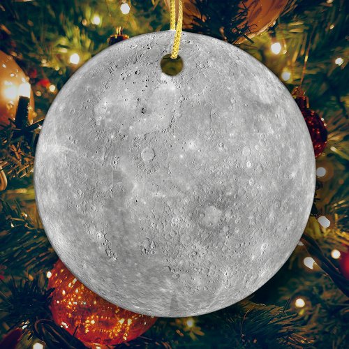 Planet Mercury Christmas Tree Ceramic Ornament