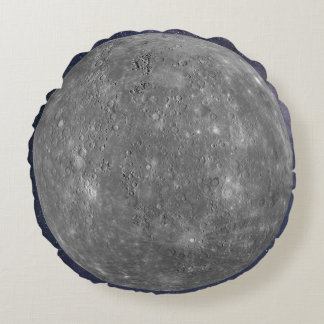 Planet Mercury Round Pillow