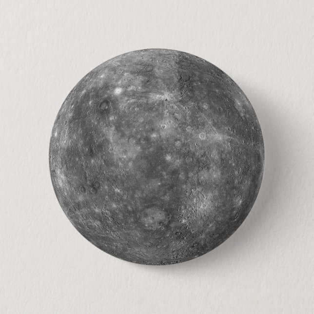 PLANET MERCURY (solar system) ~ Button (Front)
