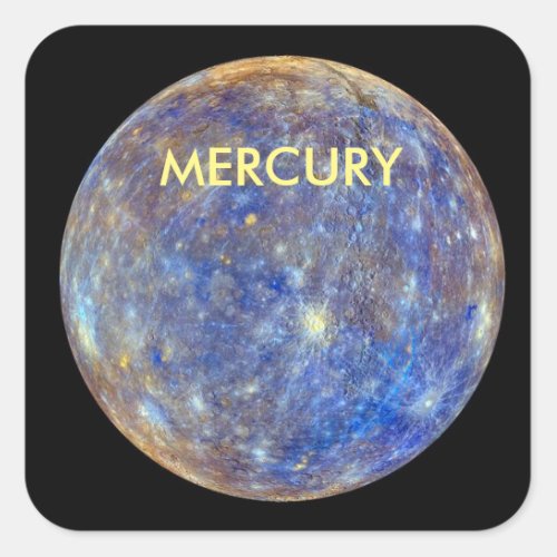 PLANET MERCURY SQUARE STICKER