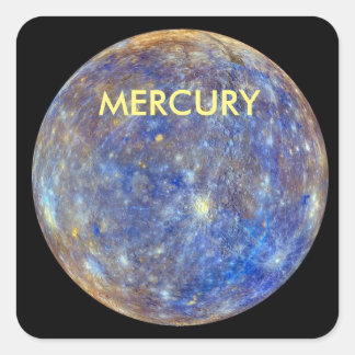 PLANET MERCURY SQUARE STICKER
