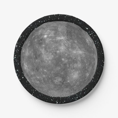 PLANET MERCURY star background solar system  Paper Plates