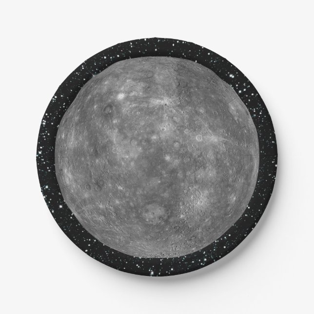 PLANET MERCURY star background (solar system) ~ Paper Plates (Front)