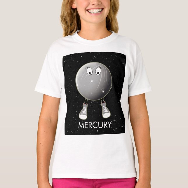 Planet Mercury & Stars T-Shirt (Front)