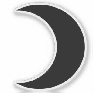 Planet Moon Symbol (black) Sticker