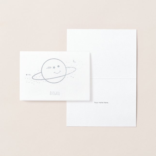 Planet Name Stationery Foil Card (Display)
