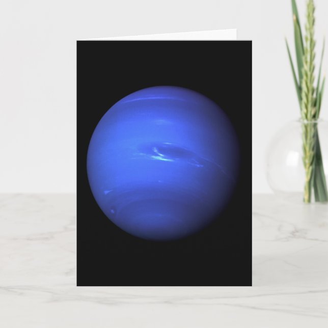 Planet Neptune Letterpress Thank You Card (Front)