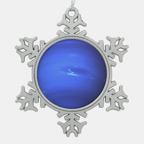 Planet Neptune Snowflake Pewter Christmas Ornament