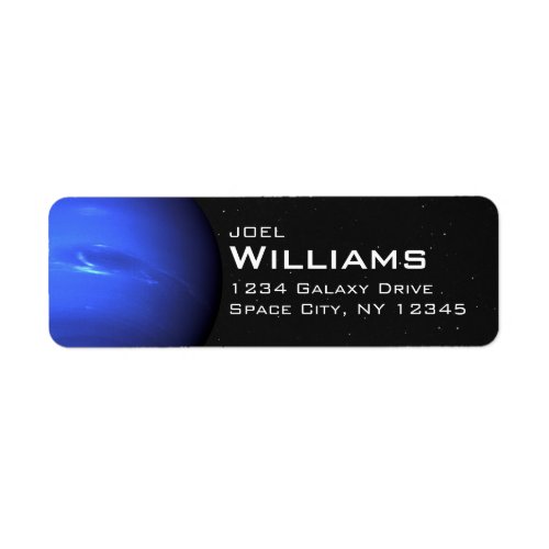 Planet Neptune Solar System Space Return Address Label