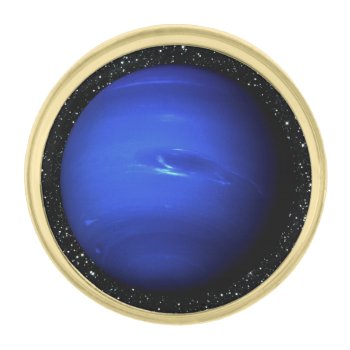 Planet Neptune Star Background 2 (solar System) ~. Gold Finish Lapel Pin by TheWhippingPost at Zazzle