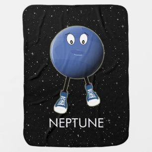 Planet Neptune & Stars Baby Blanket