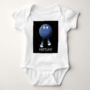 Planet Neptune & Stars Baby Bodysuit