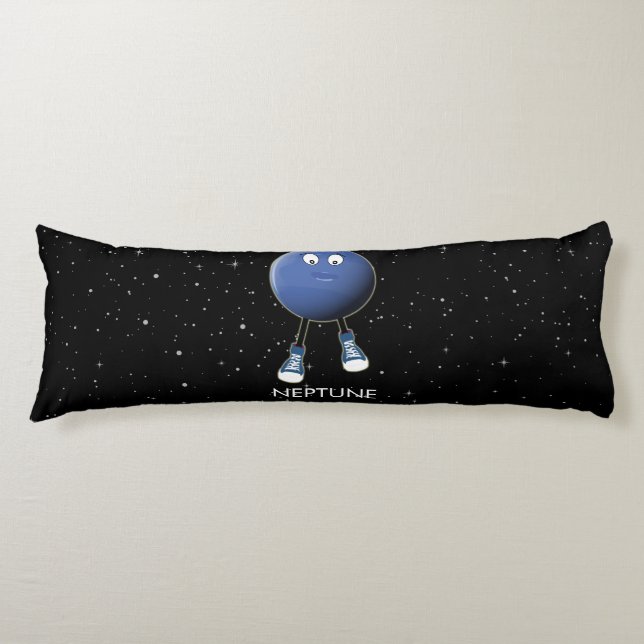 Planet Neptune & Stars Body Pillow (Front)