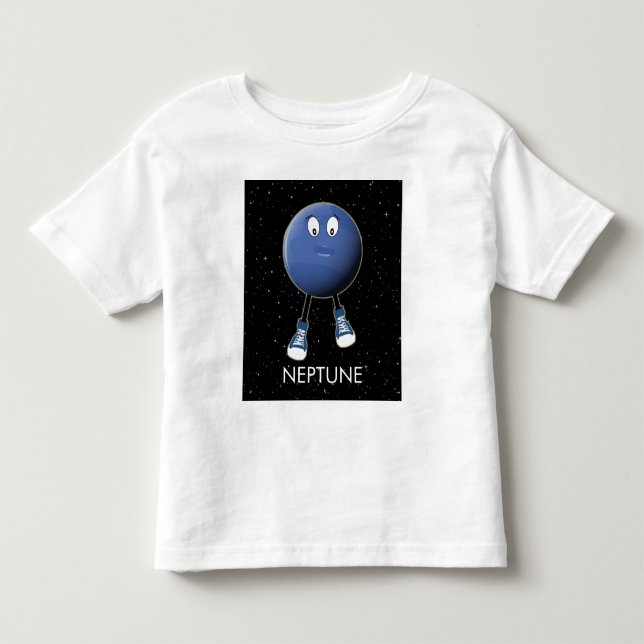 Planet Neptune & Stars Toddler T-shirt (Front)