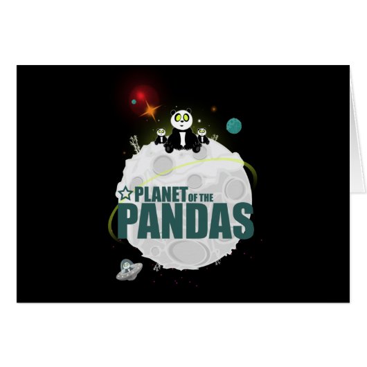 Planet Of The Pandas Cards (Front Horizontal)